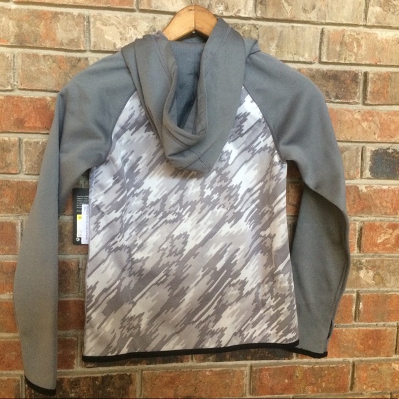 Nike Dri-Fit Therma Hoodie Girls Sz S (8) Grey - Picture 2 of 4